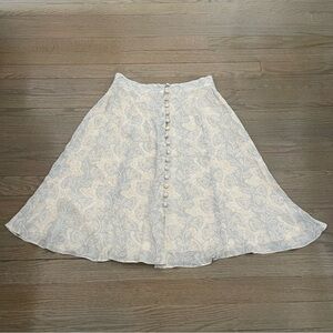 Vintage J McLaughlin Pastel Blue Floral Skirt